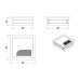 Заглушка электропроводки прямоугольный DOCKER, 80x80 mm aluminium черный, Rejs