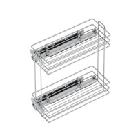 Starax Карго-30 хром 2 полки с доводчиком BLUM правая (230x475x495)