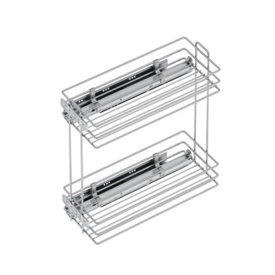 Starax Карго-30 хром 2 полки с доводчиком BLUM правая (230x475x495)