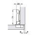 Петля Hafele Hafele METALLA SM 540 110° наружная с доводчиком 45/9.5