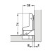 Петля Hafele METALLA SM 540 110° внутренняя с доводчиком 45/9.5