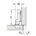 Петля Hafele METALLA SM 540 110° 1/2 с доводчиком, ЧЕРНАЯ, 45/9.5