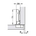 Петля Hafele METALLA SM 540 110° наружная без пружины 45/9.5