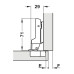 Петля Hafele METALLA SM 540 110° 1/2 без пружины 45/9.5