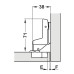 Завіса Hafele METALLA SM 540 110° внутрішня без пружини 45/9.5