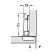 Петля Hafele METALLA SM 540 110° наружная без пружины, ЧЕРНАЯ, 45/9.5
