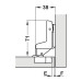 Петля Hafele METALLA SM 540 110° внутренняя без пружины, ЧЕРНАЯ, 45/9.5