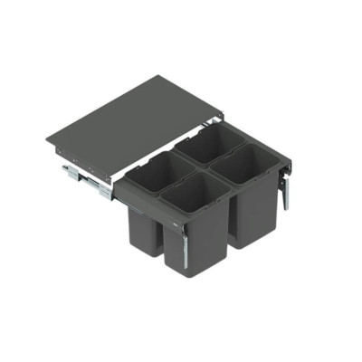 Ведро-контейнер SEGREGO-800 графит H=320 (4х20л) L-480(482), Rejs