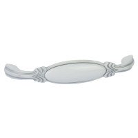 Ручка скоба Giusti РГ 515-128 винтажное серебро/керамика (M78.00.00.T4G)