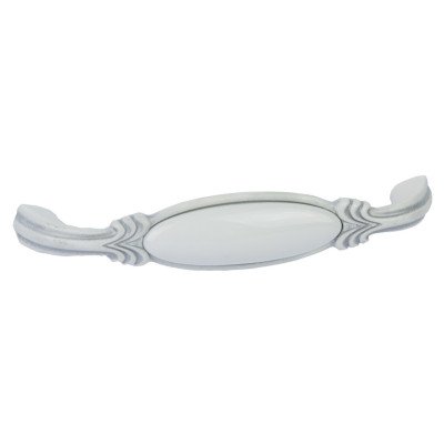 Ручка скоба Giusti РГ 515-128 винтажное серебро/керамика (M78.00.00.T4G)