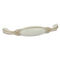 Ручка скоба Giusti РГ 517-128 винтажное золото/керамика (M78.01.F3.T5G)