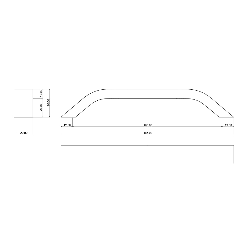 Ручка скоба Cebi 827 160 mp08 никель