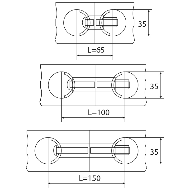 Стяжка стільниці LS 100мм (1 шт)