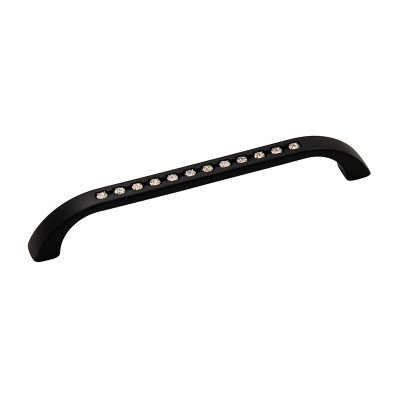 Ручка скоба Ozkardesler TASLI ROMA-128 черный матовый/камни