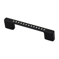 Ручка скоба Ozkardesler TASLI BERGAMA-96/128 черный матовый/камни
