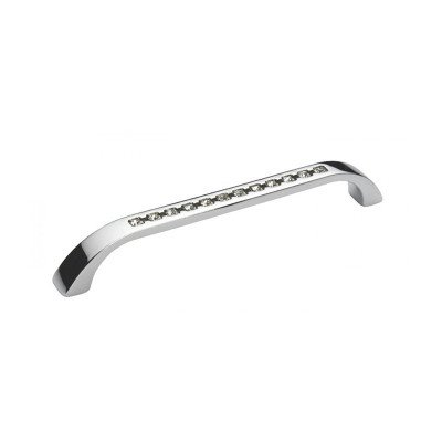 Ручка скоба Ozkardesler TASLI ROMA-128 хром/камни