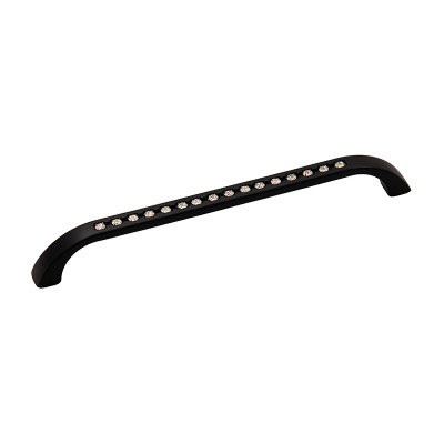 Ручка скоба Ozkardesler TASLI ROMA-160 чорний матовий/каміння
