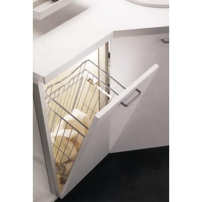 VIBO Корзина бельевая хром L=330,W=240,H=580 кр. к фасаду.
