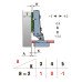 Завіса Для скла Внутрішня 95 ° з доводчиком, з лапкою H=2 Soft Close, LinkenSystem