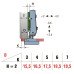 Завіса Для скла Накладна 95 ° з доводчиком, з лапкою H=2 Soft Close, LinkenSystem