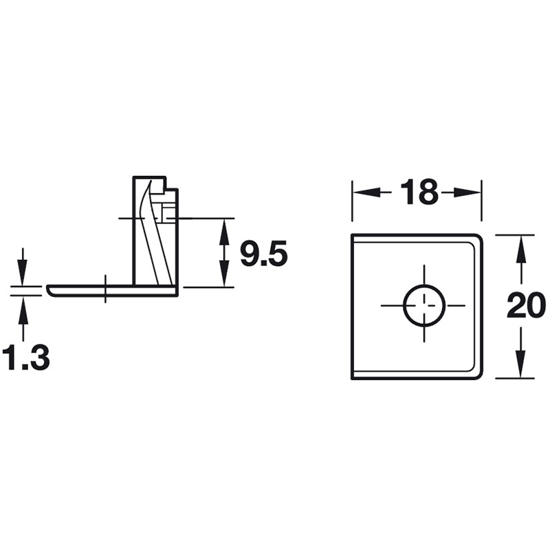 TAB Стяжка, никель 18 V 16 Hafele