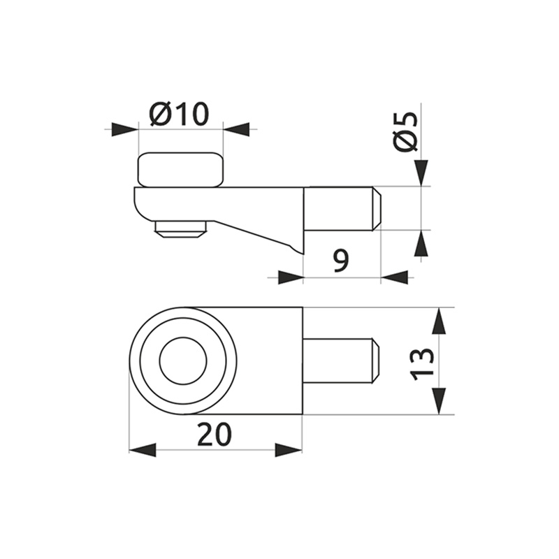 Полкодержатель для стекла Sekura8