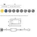 Трансформатор LED з проводом, викл., Колодкою GTV 24v, 6w, 0,35A (Китай)