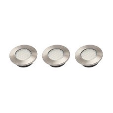 Светильник LED BARRI круглый хол. белый (3шт х 1,5w) от 220v сатин