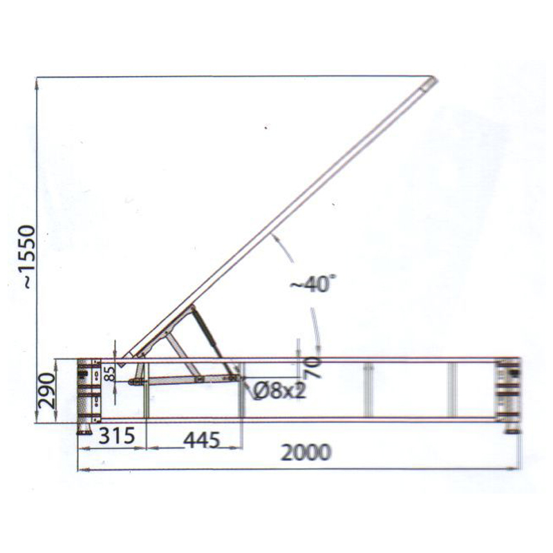 Кроватный механизм (газовый) Турция 1200 Н (лифт 2шт. и мех-м лев.+ прав.)