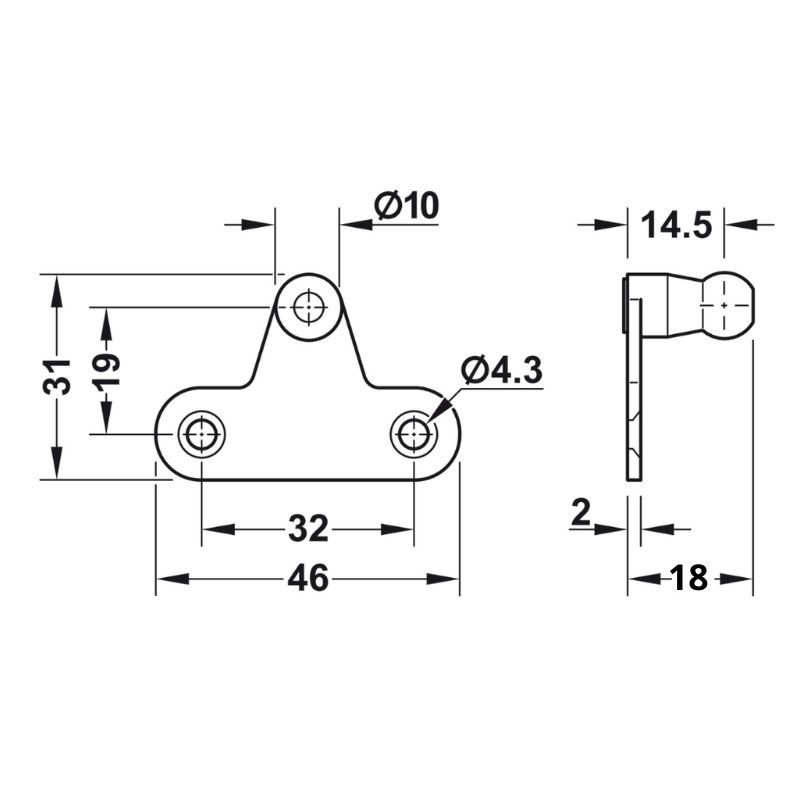 Лифт Linken System газовый 160N усил. креп. (Азот, сталь. након.)