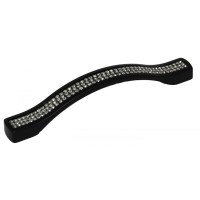 Ручка скоба Ozkardesler TASLI ODESSA-128 черный матовый/камни