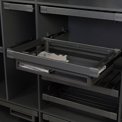 Starax Корзина-полка полн. выдвижения с доводчиком (450-480х470х160мм)