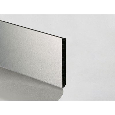 Цоколь ПВХ гладкий сірий L=4000,H=100 (б/кліпс) BRUSH Scilm