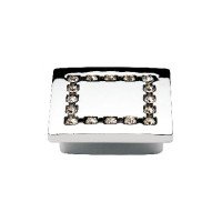 Ручка кнопка Ozkardesler TASLI MIMOZA-32 хром/камни