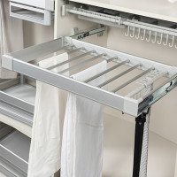 Starax Вешалка выдвижная для брюк и галстуков (850-880х470х95мм) с доводчиком