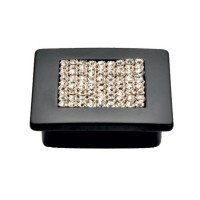 Ручка кнопка Ozkardesler TASLI MADRID-32 черный матовый/камни