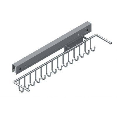Starax Вешалка для ремня 120х460х110, хром, левая