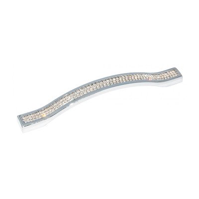 Ручка скоба Ozkardesler TASLI ODESSA-160 хром/белые камни
