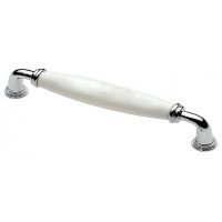 Ручка скоба Ozkardesler KURE PORSELEN-128 хром/белый