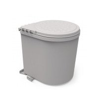 Ведро серое 11L пластмассовое Mesan