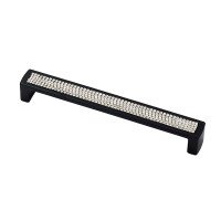 Ручка скоба Ozkardesler TASLI MADRID-192 черный матовый/белые камни