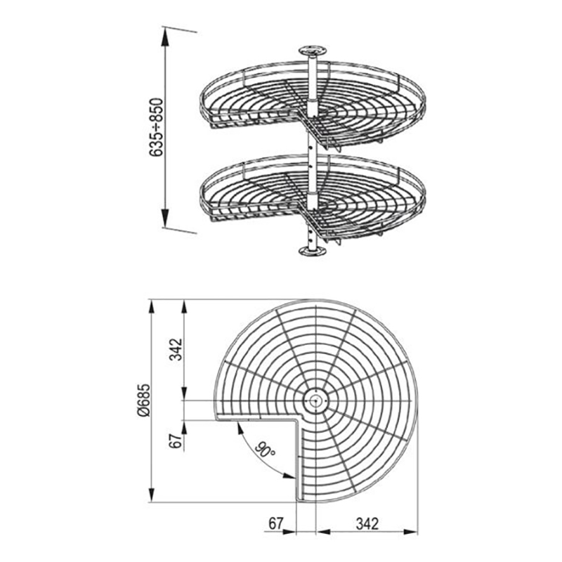 Карусель 3/4 d690 NOVA біла