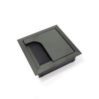 Заглушка электропроводки черная 80x80 GTV (Китай)