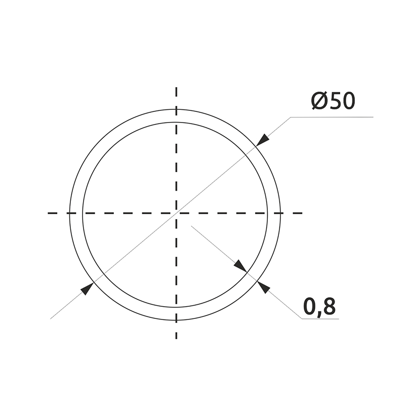 Полисистема: труба L=3000, d50 T (II) ALVA