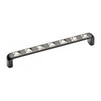 Ручка скоба Ozkardesler TASLI BELLA-160 черный матовый/камни