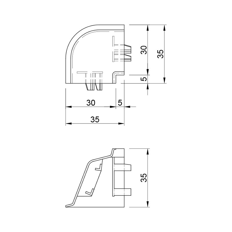 Бортик LuxeForm 118 зовнішній кут (94127)
