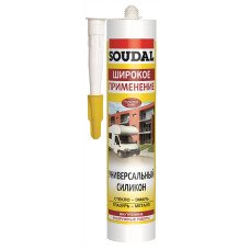 Силикон - герметик SOUDAL универсальный прозрачный 280 мл