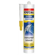 Силікон - герметик SOUDAL санітарний прозорий 280 мл