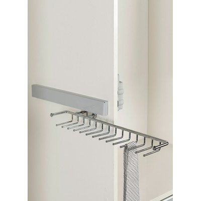 Starax Вешалка для галстуков 120х460х85, хром, левая