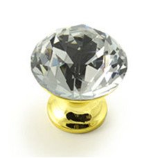 Ручка кнопка GTV Crystal Palace D=30 золото/кристалл